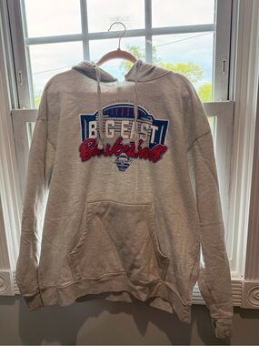 Big East Basketball Hooded Sweatshirt - Gray with Blue & Red Logo